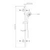Aqualine Sunra 11444 posuvný držák sprchy s mýdlenkou 600 mm chrom