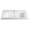 Aqualine SAVA keramické umyvadlo 90 x 46 cm nábytkové s přepadem bílá 2090