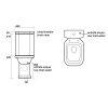 Kerasan Waldorf wc kombi mísa 40 x 42 x 68 cm spodní/zadní odpad keramika bílá 411701