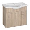 Aqualine KERAMIA FRESH umyvadlová skříňka 74,5 x 74 x 34,7 cm dub platin 50083