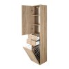 Aqualine ZOJA/KERAMIA FRESH skříňka vysoká s košem 34x184x29cm levá dub platin 51232