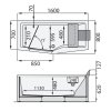 Santech IRIS 170 x 80 cm SAIRI170P vana s dvířky akrylátová pravá