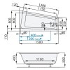 Santech VIKY 150 x 80 cm SAVIK150L vana akrylatová levá