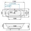 Santech GEMINI 170 x 75 cm SAGEM170L vana akrylátová levá