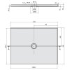 Polysan MIRAI 120 x 90 cm sprchová vanička obdélníková z litého mramoru 73180 pravá