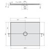 Polysan MIRAI 100 x 80 cm sprchová vanička obdélníková z litého mramoru 73169 levá