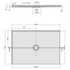 Polysan MIRAI 120 x 80 cm sprchová vanička obdélníková z litého mramoru 73177 levá