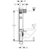 Geberit Kombifix 110.020.00.1 pro závěsné WC, H 108 k zazdění