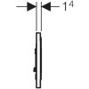 Geberit Sigma 10 115.758.KM.5 ovládací tlačítko černá / pochromovaná lesklá / černá