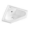 Aqualine keramické umyvadlo rohové 40 x 19 x 40 cm nábytkové bílá 1601-40