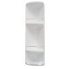 Aqualine Caesar 7081 rohová polička do sprchy 22,6 x 71 x 16 cm bílá ABS plast
