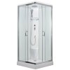 3389 13 sprchovy box smaragd model 2 ctverec s vanickou z liteho mramoru sedatkem a stropem s horni sprchou cire sklo