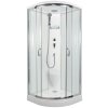 3401 4 sprchovy box briliant model 2 ctvrtkruhovy s vanickou z liteho mramoru sedatkem a stropem s horni sprchou cire sklo