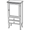 Sapho Retro 1699 skříňka 60 x 120 cm buk pravá