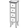 Sapho Retro 1673 skříňka 35 x 119 cm buk
