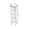 Sapho Retro 1673 skříňka 35 x 119 cm buk