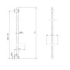Sapho 1206-06 posuvný držák sprchy s mýdlenkou 810 mm chrom