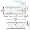 Santech SOFA 182 x 85 cm SASOF182P vana akrylátová pravá