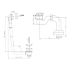 Polysan MODEL 12V vanová souprava pro vnější instalaci, řetízek, včetně sifonu, chrom ( 12V813151 ) 71687