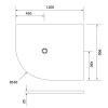Polysan FLEXIA 120 x 90 x 2,5 cm 91391 sprchová vanička s možností úpravy rozměru pravá