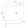 Polysan FLEXIA 110 x 90 x 2,5 cm 91341 sprchová vanička s možností úpravy rozměru levá