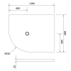 Polysan FLEXIA 120 x 80 x 2,5 cm 91291 sprchová vanička s možností úpravy rozměru pravá