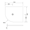 Polysan FLEXIA 110 x 80 x 2,5 cm 91271 sprchová vanička s možností úpravy rozměru pravá