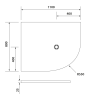 Polysan FLEXIA 110 x 80 x 2,5 cm 91261 sprchová vanička s možností úpravy rozměru levá