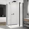 SanSwiss Ronal SOLINO Black 80 cm boční stěna sklo Transparent SOLT108000607