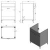 Aqualine 59,5 x 70 x 49,4 cm 57035 skříňka pod výlevku bílá