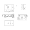 Sapho BLOK 40 x 10 x 22 cm 2401-28 umývátko otvor vpravo antracit