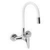Novaservis 94480,0B dřezová baterie s elastickým ramenem 150 mm bílá-chrom