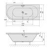 Polysan VIVA R 175 x 80 x 47 cm asymetrická vana pravá černá mat 78119.21