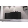 Polysan CLEO 180 x 80 x 48 cm obdélníková vana černá mat 95611.21