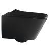 Sapho AVVA závěsná WC mísa Rimless, 35,5x53 cm, černá mat 100314-110