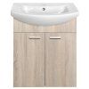 Aqualine ZOJA umyvadlová skříňka 61,5x74x32,5 cm dub platin, 2x dvířka 51163