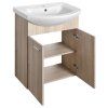 Aqualine ZOJA umyvadlová skříňka 61,5x74x32,5 cm dub platin, 2x dvířka 51163