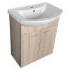 Aqualine ZOJA umyvadlová skříňka 61,5x74x32,5 cm dub platin, 2x dvířka 51163