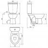 Creavit Sedef WC kombi + bidet 2v1 spodní odpad bílá SD3041