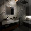 Nimco 13000 LED zrcadlo podsvícené 60 x 60 cm s dotykovým senzorem černá ZPC 13066V-90