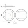 Nimco 26000 LED zrcadlo podsvícené průměr 60 cm s dotykovým senzorem ZP 26000RV
