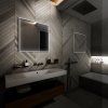 Nimco 13000 LED zrcadlo podsvícené 60 x 60 cm bez senzoru černá ZPC 13066-90