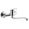 Aqualine 35 nástěnná dřezová baterie rozteč 150 mm ramínko ploché zvýšené 220 mm chrom 52145