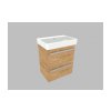 Krajcar K PRO S Thin koupelnová skříňka s umyvadlem 55 x 65 x 38 cm bílá 2KPT55