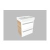 Krajcar K PRO S Thin koupelnová skříňka s umyvadlem 55 x 65 x 38 cm bílá 2KPT55