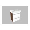 Krajcar K PRO S Thin koupelnová skříňka s umyvadlem 55 x 65 x 38 cm bílá 2KPT55