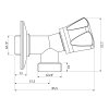 Aqualine pračkový kulový ventil se zpětným ventilem 1/2x3/4 chrom 5313