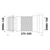 Bruckner WC dopojení flexi 245 - 530 mm bílá 159.325.0