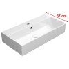 GSI KUBE X keramické umyvadlo 70 x 37 cm s přepadem Extra Glaze bílá 9455111