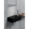 GSI KUBE X keramické umyvadlo 40 x 23 cm pravé/levé bez přepadu černá mat 9484126